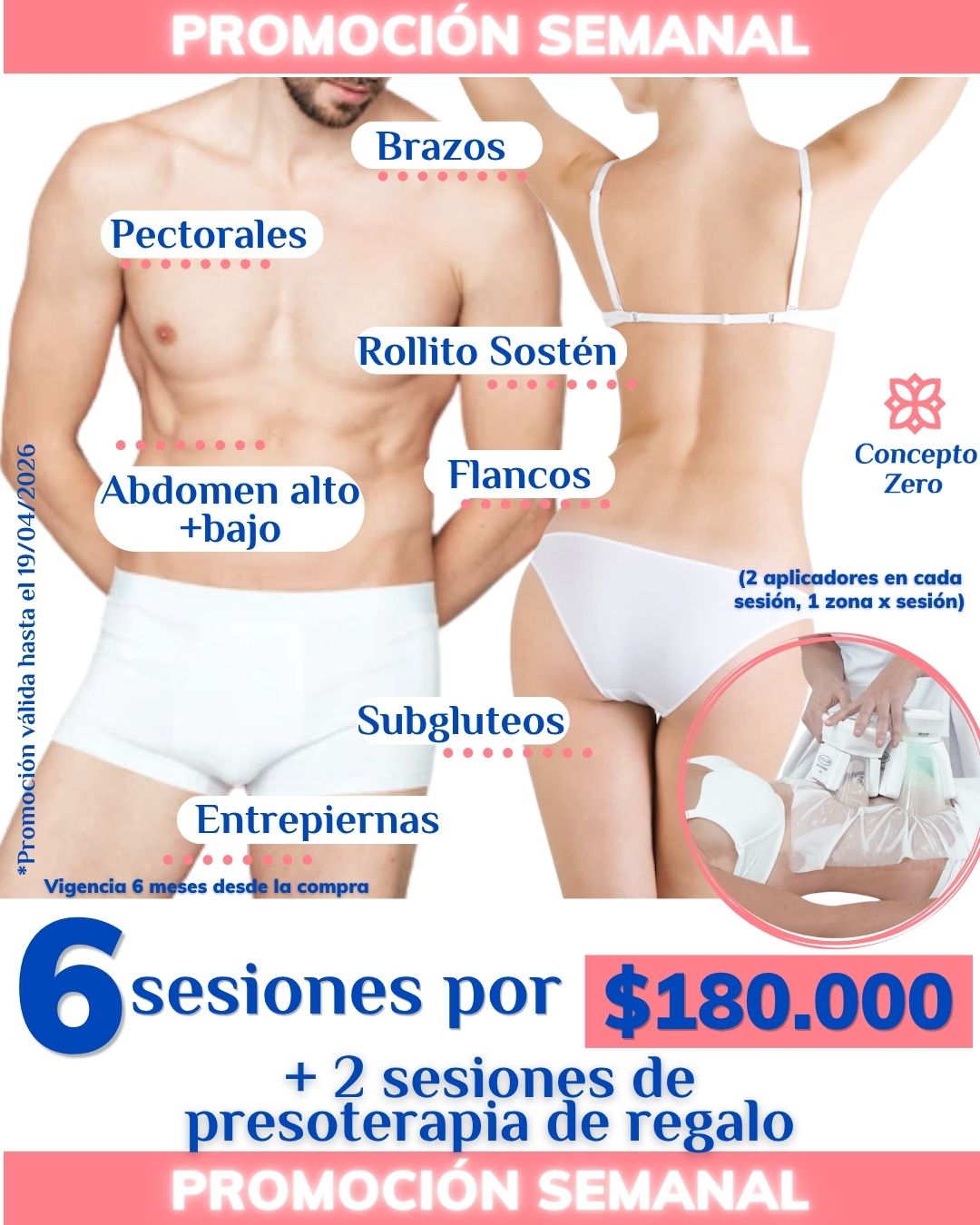 PROMO SEMANAL - 6 SESIONES CRIO + 2 PRESO DE REGALO