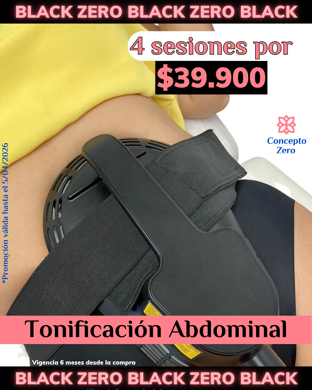 🔥 BLACK SALE 🔥 - 4 SESIONES TONIFICACIÓN ABDOMINAL