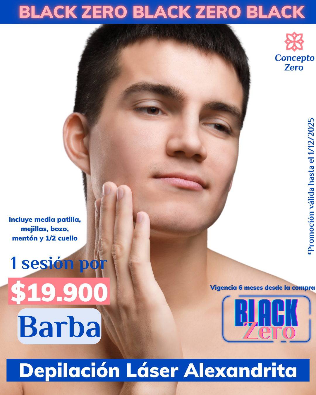 ¡Black Zero! Barba - Depilación Láser Alexandrita