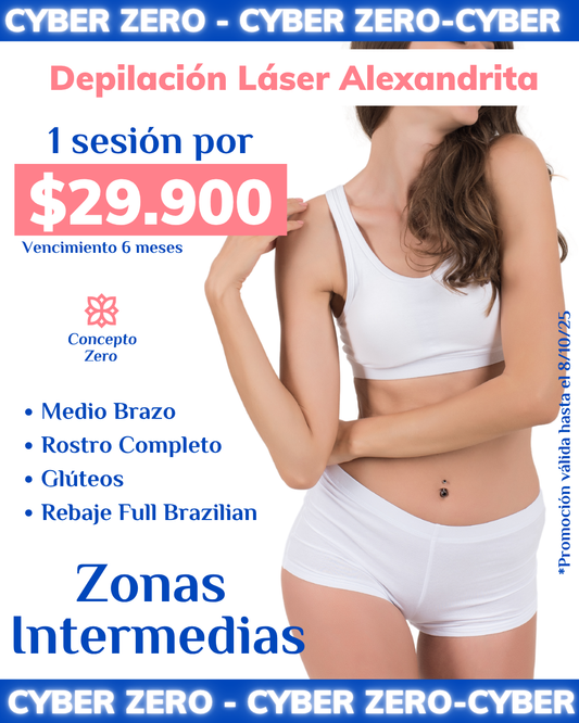 ¡Cyber Zero! Zonas Intermedia - Depilación Láser Alexandrita
