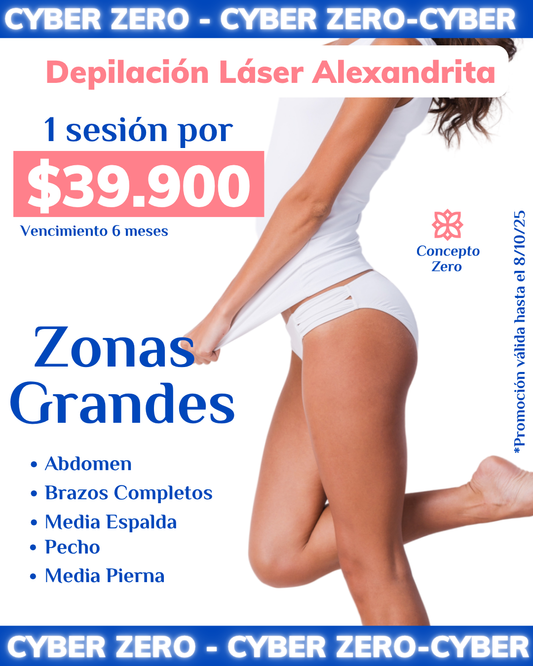 ¡Cyber Zero! Zonas Grandes - Depilación Láser Alexandrita