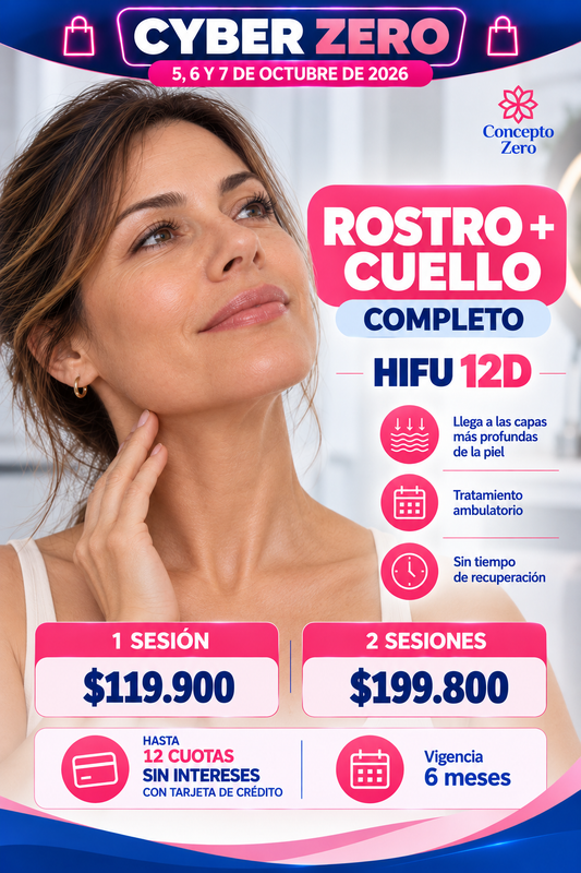 HIFU 12D – Rostro Completo + Cuello Completo | Cyber Zero