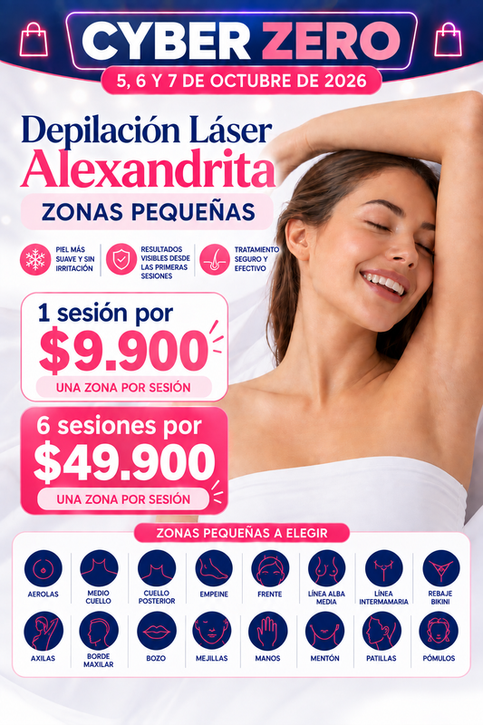 Depilación Láser Alexandrita – Zonas Pequeñas | Cyber Zero